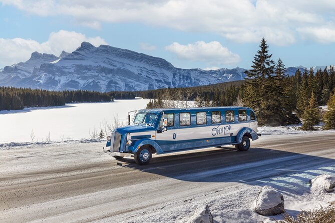 Banff Winter Tour Featuring Mountaintop Dinner and Banff Gondola - The ride in an open-top vehicle (and why you’ll want that camera ready)