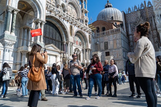 Best Of Venice: Saint Mark's Basilica, Doges Palace with Guide and Gondola Ride - Piazza San Marco walk-through: bell tower exterior and porticoes