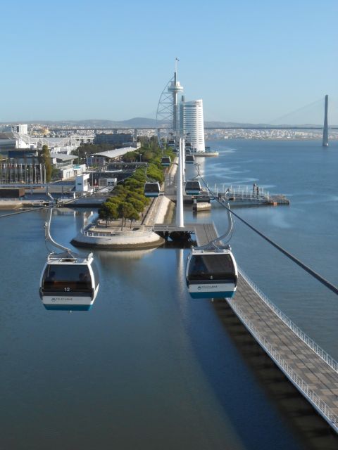 Lisbon: Nations Park Gondola Lift One-Way Cable Car - North vs South station: start where your photos will be better