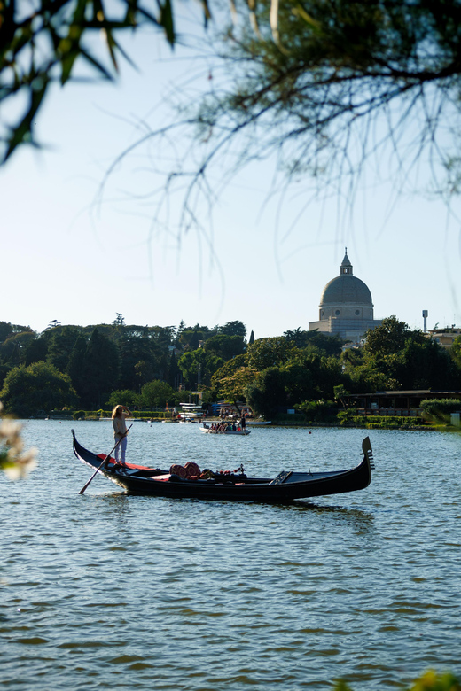 Roma: The one and only Roma Gondola tours on the lake! - A Venetian gondola moment on the Lake of EUR