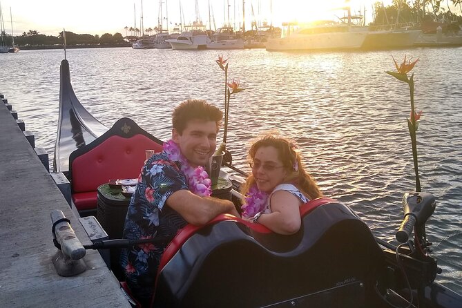 Valentine's Waikiki Gondola Cruise - Onboard treats, lei greetings, and the gondolier style