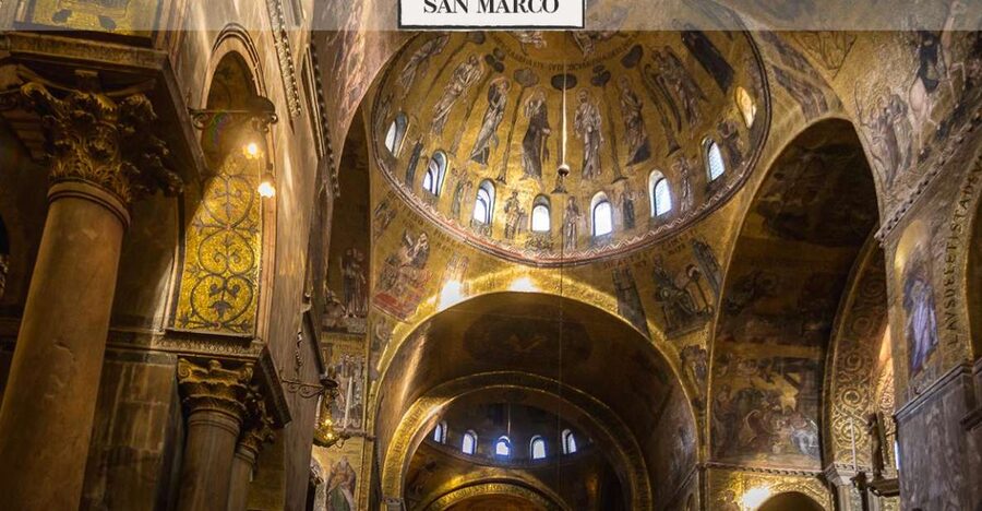 Venice: Gondola Ride & Guided Tour of St. Mark's Basilica - Byzantine mosaic stories and the Saint Mark Treasury